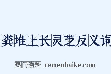 粪堆上长灵芝反义词是什么意思的图片